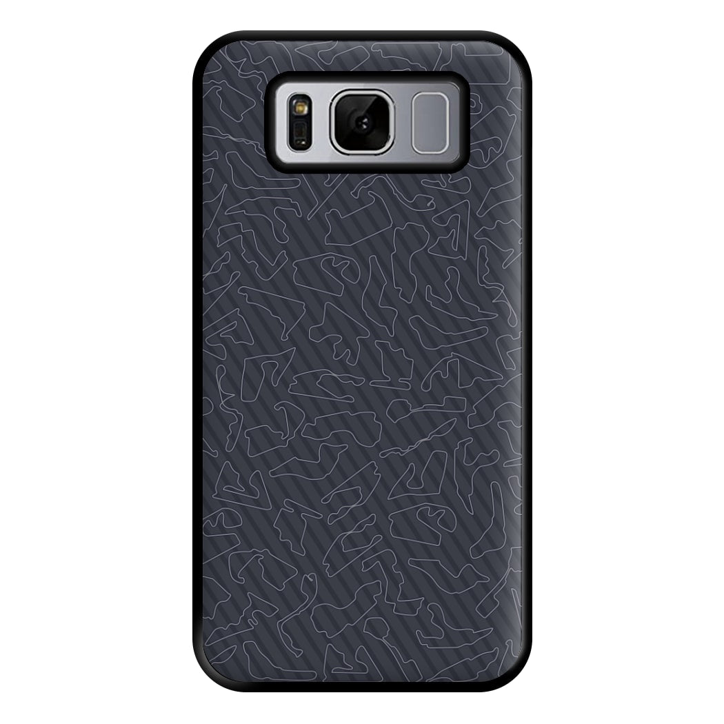 Track Outlines Gray Phone Case for Galaxy S8 Plus