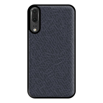 Track Outlines Gray Phone Case for Huawei P20