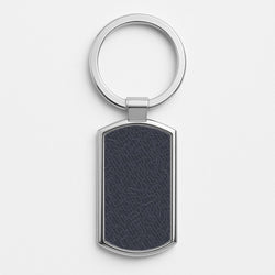 Track Outlines Gray Silver Keyring