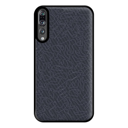 Track Outlines Gray Phone Case for Huawei P20 Pro