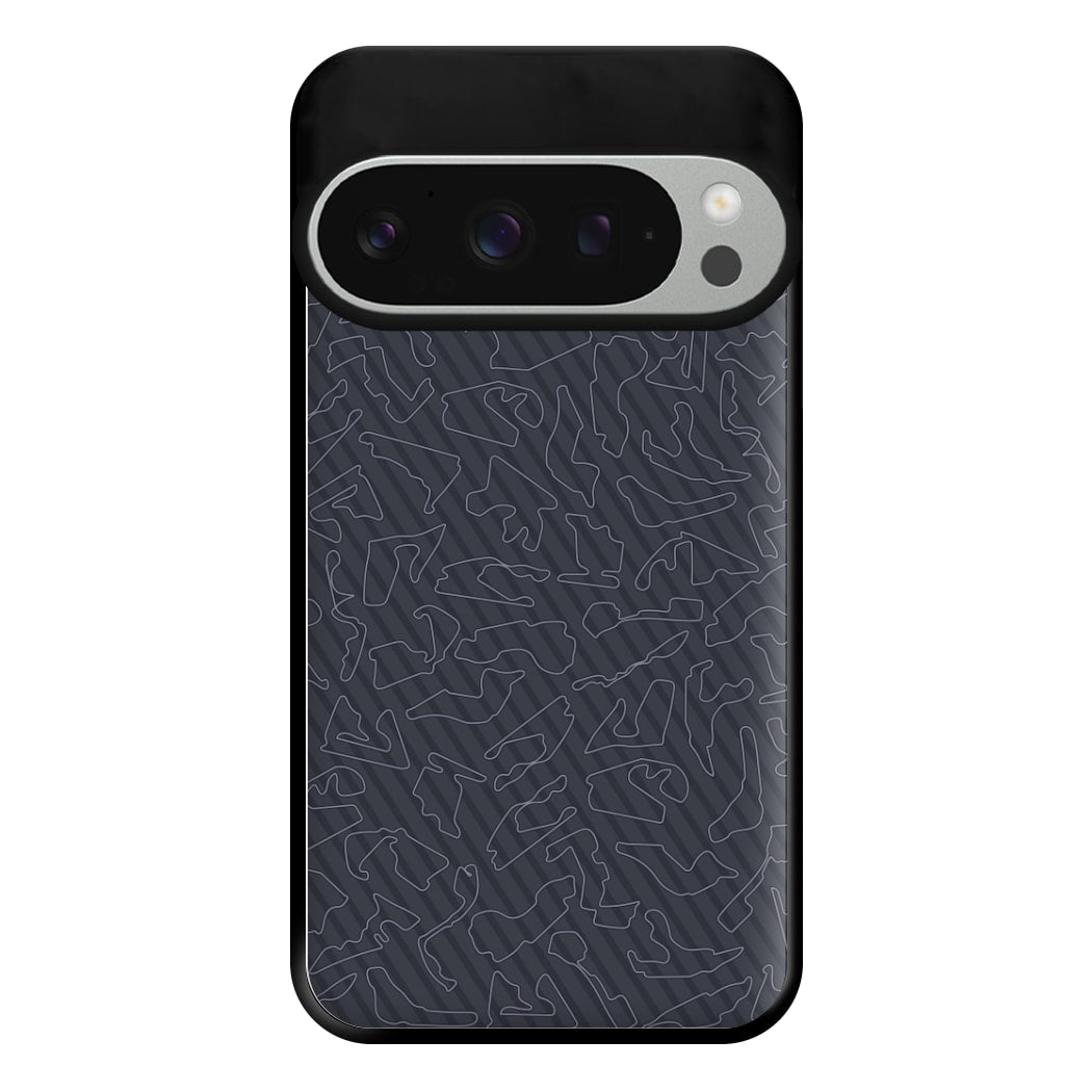 Track Outlines Gray Phone Case for Google Pixel 9 Pro XL