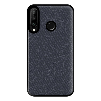 Track Outlines Gray Phone Case for Huawei P30 Lite