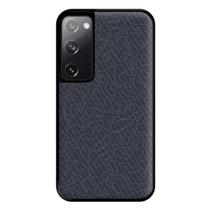 Track Outlines Gray Phone Case for Galaxy S20