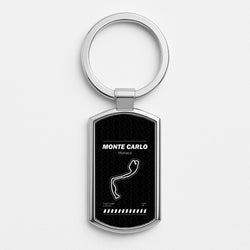 Monte Carlo Circuit Silver Keyring
