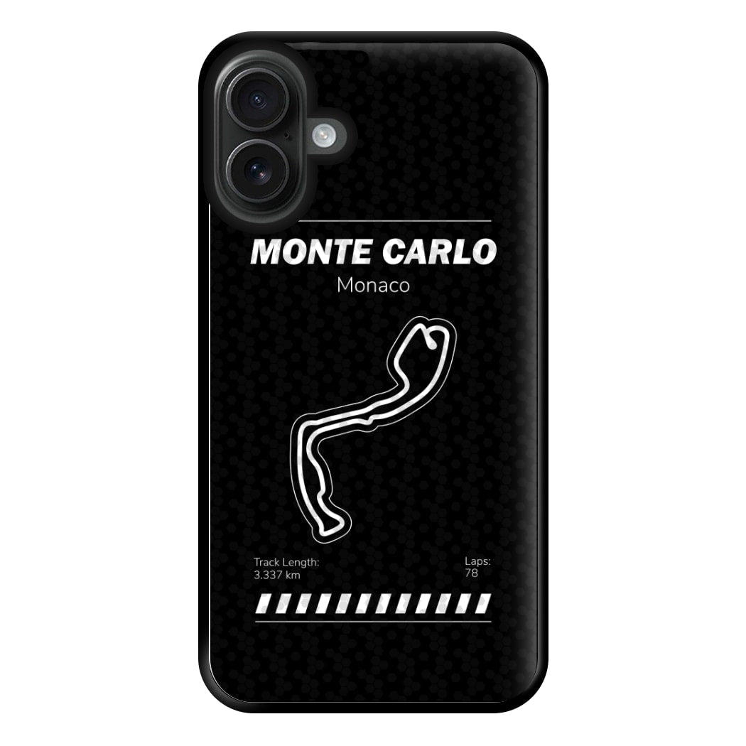 Monte Carlo Circuit Phone Case for iPhone 16 Plus