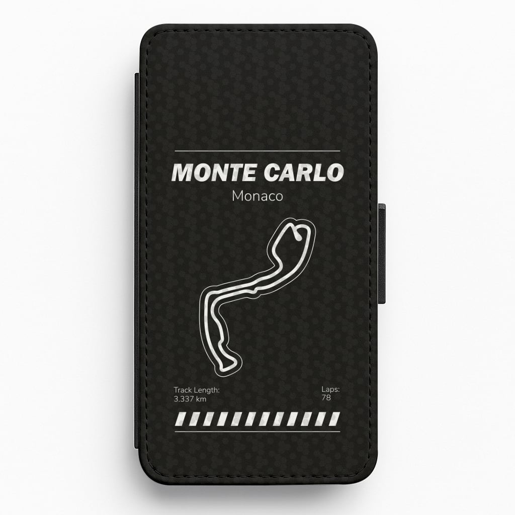 Monte Carlo Circuit Flip / Wallet Phone Case