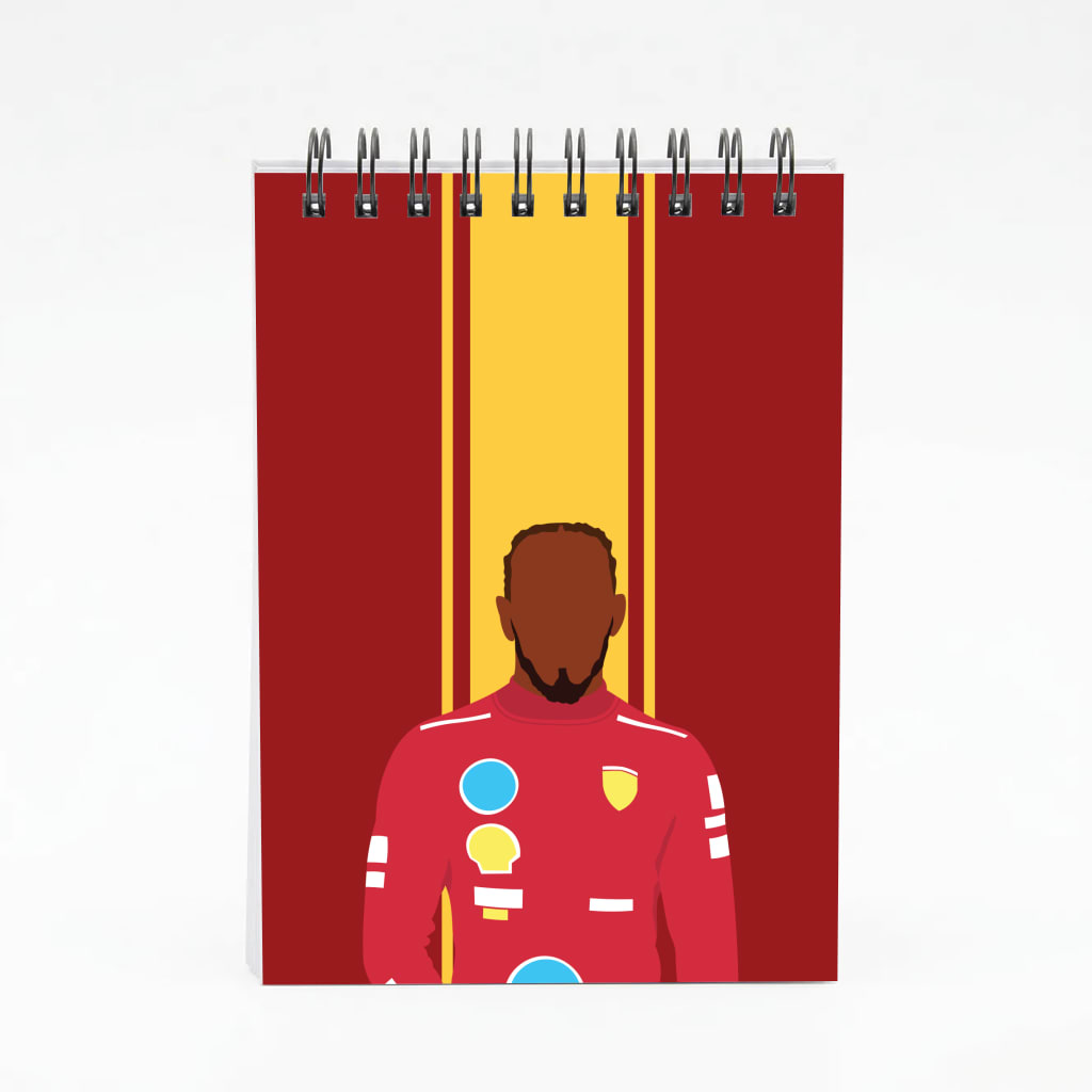 Hamilton In Red Notebook