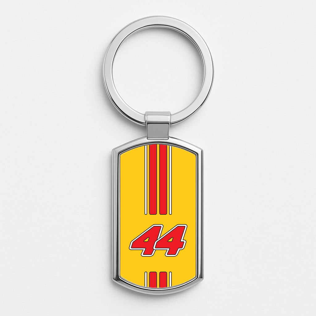 Retro Yellow And Red Hamilton Luxury Keyring