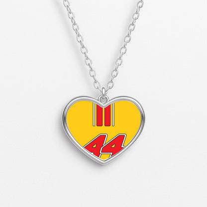 Retro Yellow And Red Hamilton Heart Necklace