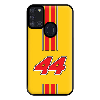 Retro Yellow And Red Hamilton Phone Case for Galaxy A21s