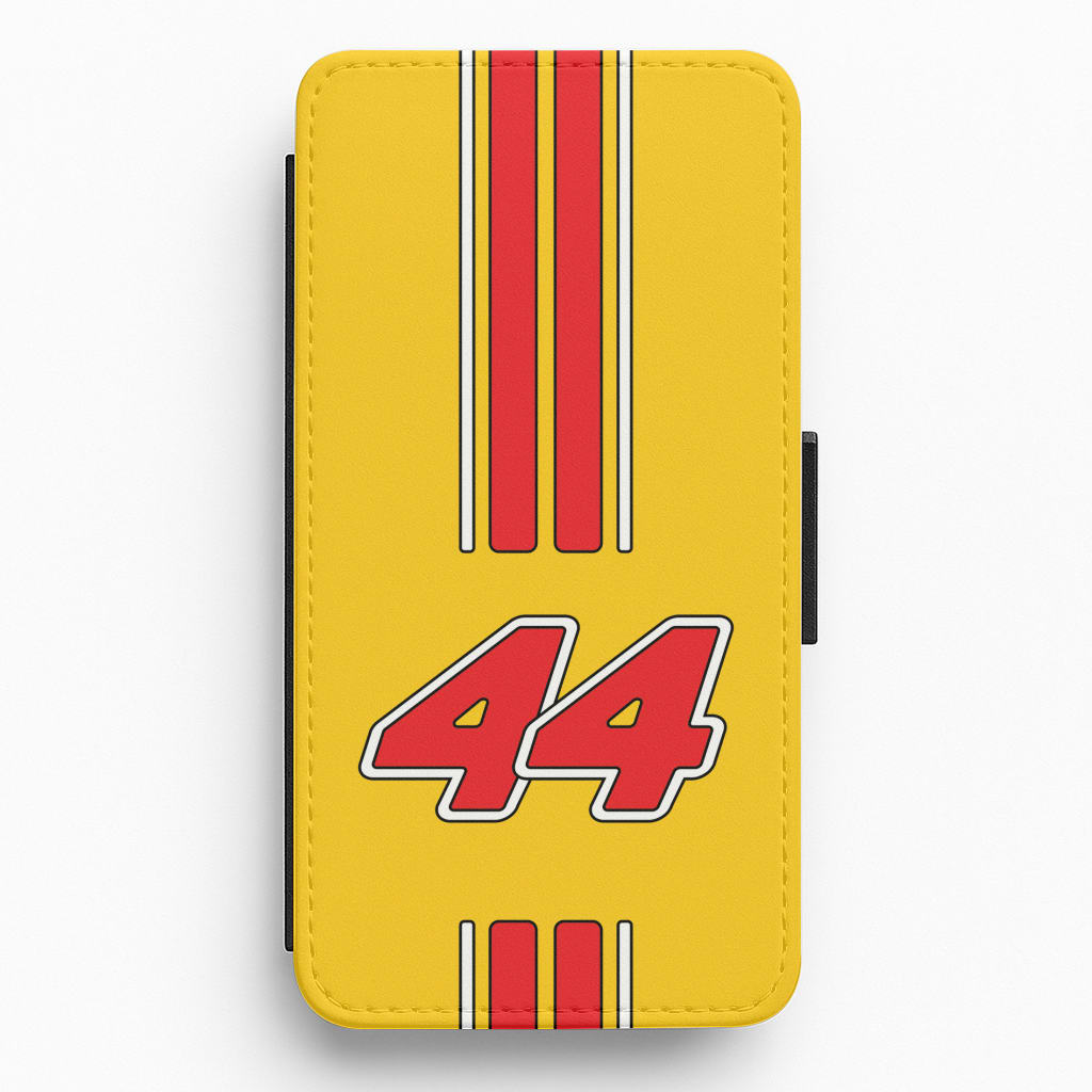Retro Yellow And Red Hamilton Flip / Wallet Phone Case