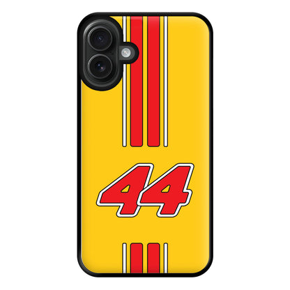 Retro Yellow And Red Hamilton Phone Case for iPhone 16 Plus