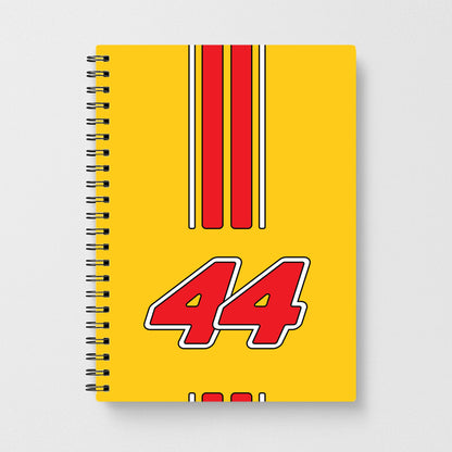 Retro Yellow And Red Hamilton Notebook