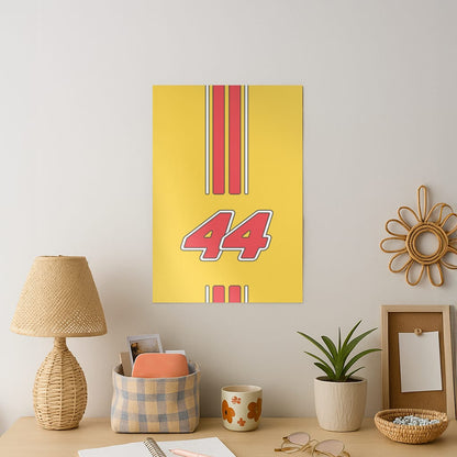 Retro Yellow And Red Hamilton Art Print