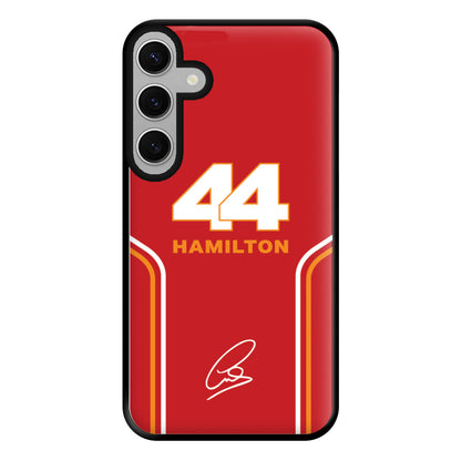 Stripes 44 Hamilton Phone Case for Galaxy S24FE
