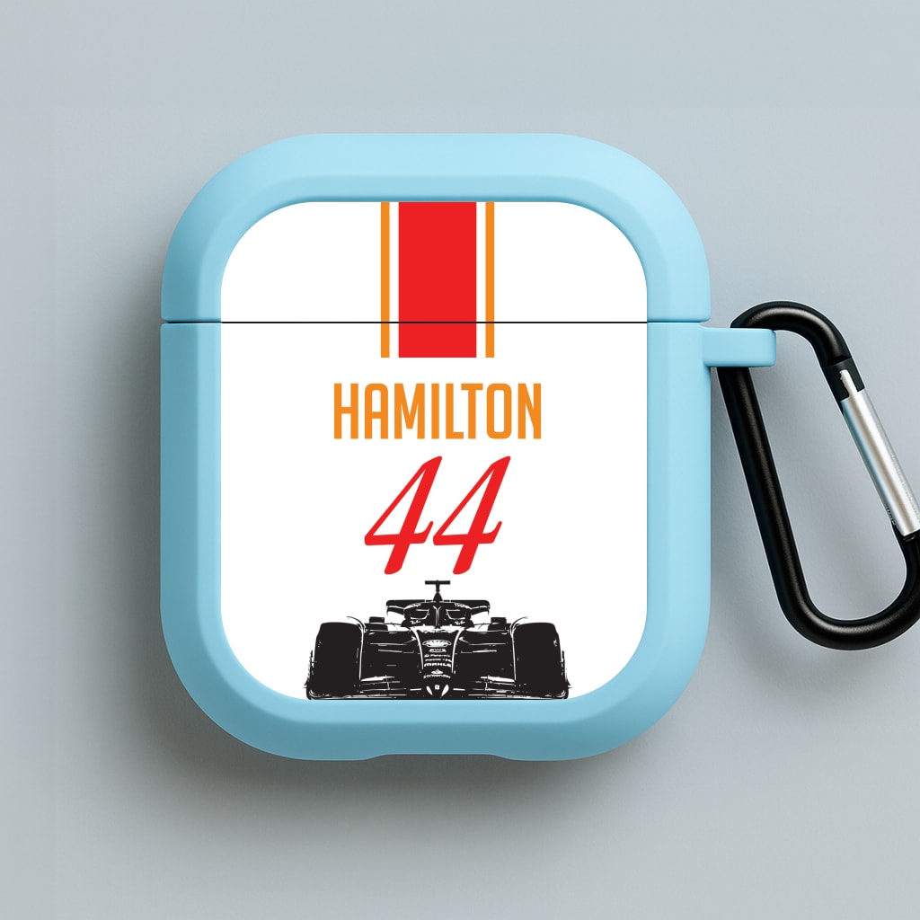 F1 Car Hamilton Blue AirPods Case