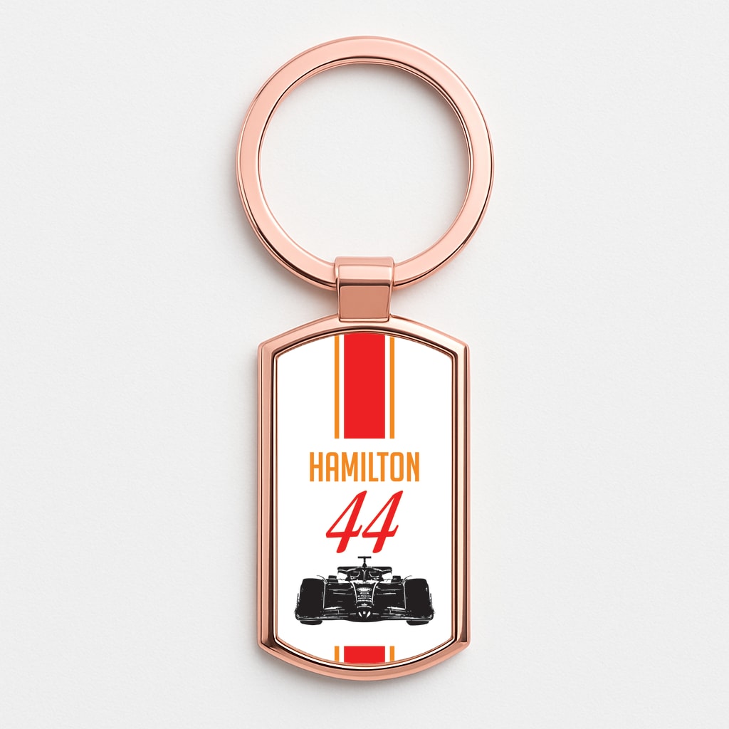 F1 Car Hamilton Rose Gold Keyring
