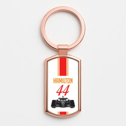 F1 Car Hamilton Rose Gold Keyring