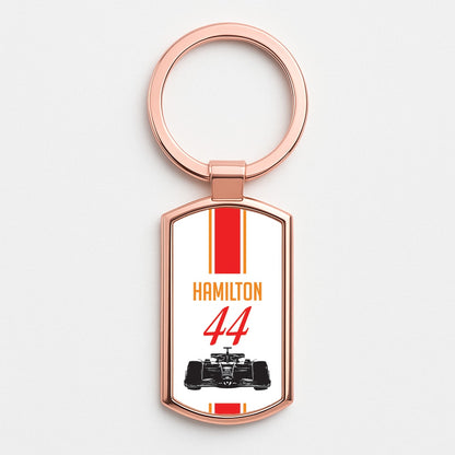 F1 Car Hamilton Rose Gold Keyring