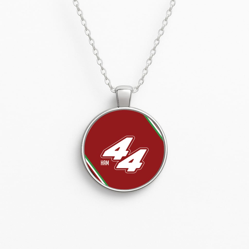 Dark Red Retro 44  Necklace