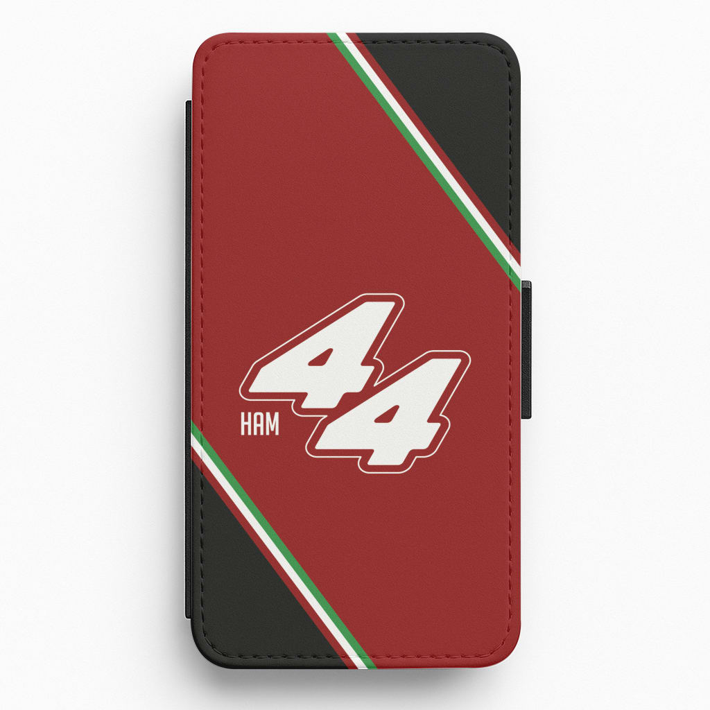 Dark Red Retro 44  Flip / Wallet Phone Case
