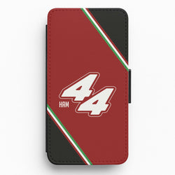 Dark Red Retro 44  Flip / Wallet Phone Case