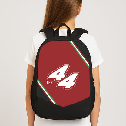 Dark Red Retro 44  Large School Bag