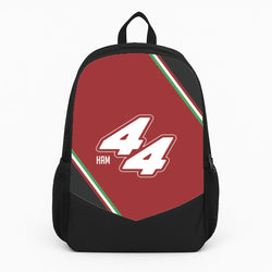 Dark Red Retro 44  Large Backpack