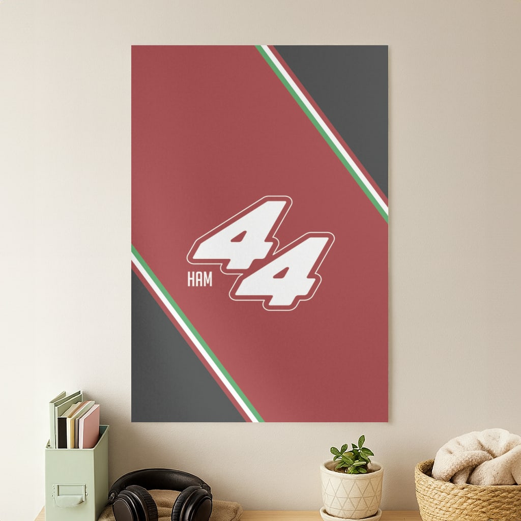 Dark Red Retro 44  Poster