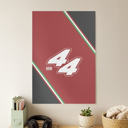 Dark Red Retro 44  Poster