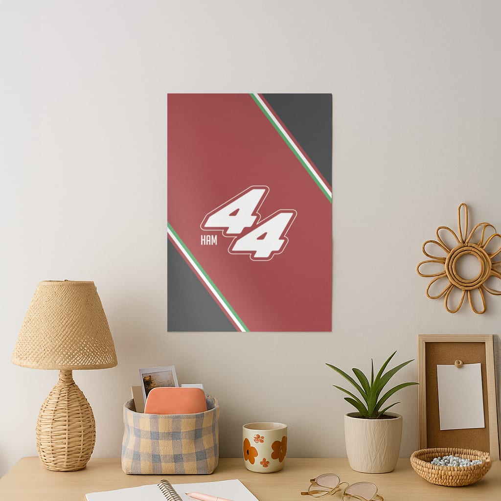 Dark Red Retro 44  Art Print
