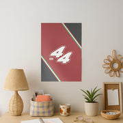 Dark Red Retro 44  Poster 2