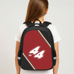 Dark Red Retro 44  Backpack