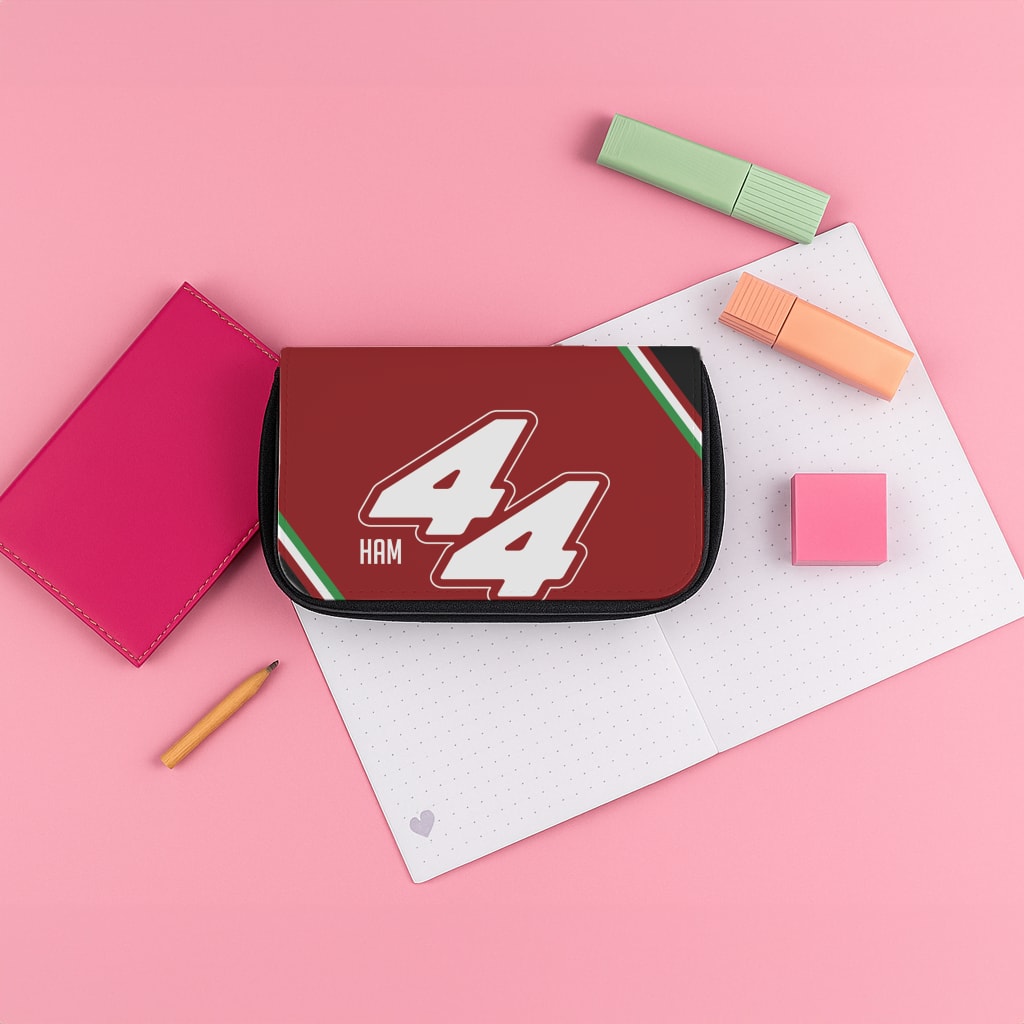 Dark Red Retro 44  Pencil Case