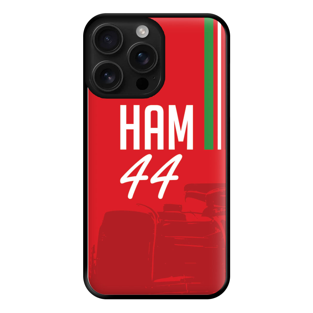 Dark Red Hamilton 44 Phone Case for iPhone 16 Pro Max