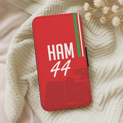 Dark Red Hamilton 44 Wallet Phone Case
