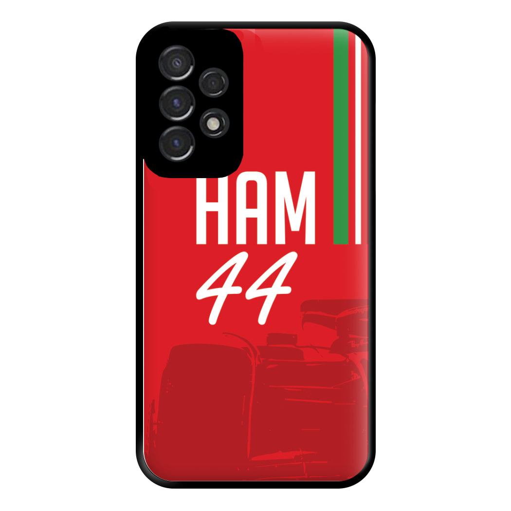 Dark Red Hamilton 44 Phone Case for Galaxy A53