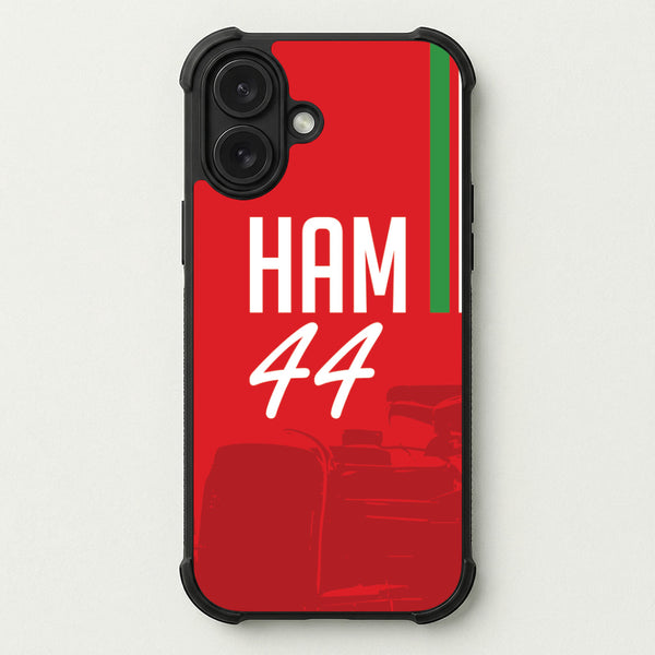 Dark Red Hamilton 44 Phone Case — Bumper case