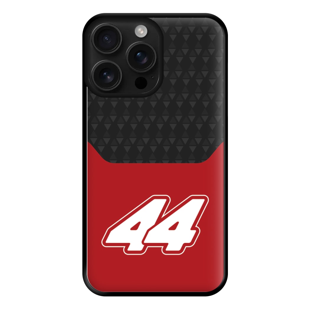 Red And Gray 44 Phone Case for iPhone 16 Pro Max