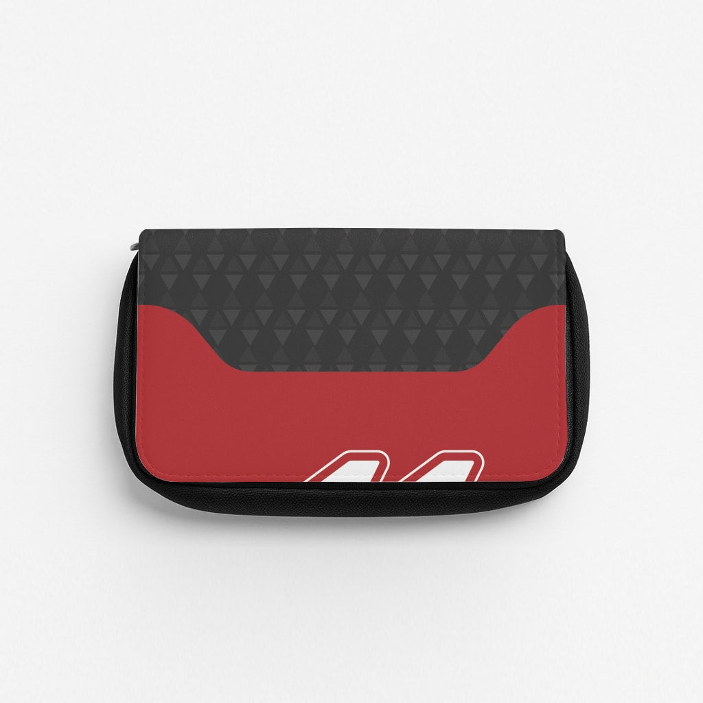 Red And Gray 44 Pencil Case