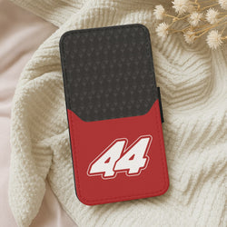 Red And Gray 44 Wallet Phone Case