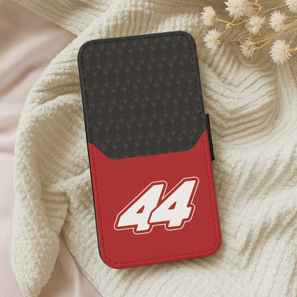 Red And Gray 44 Wallet Phone Case