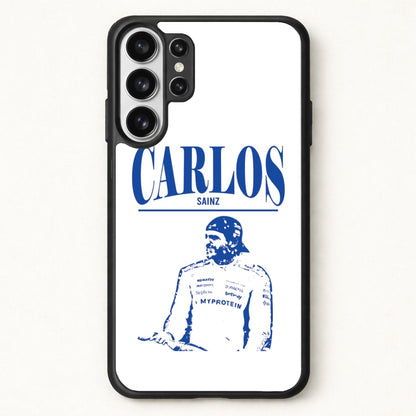 Carlos White And Blue Phone Case for Galaxy S26 Ultra