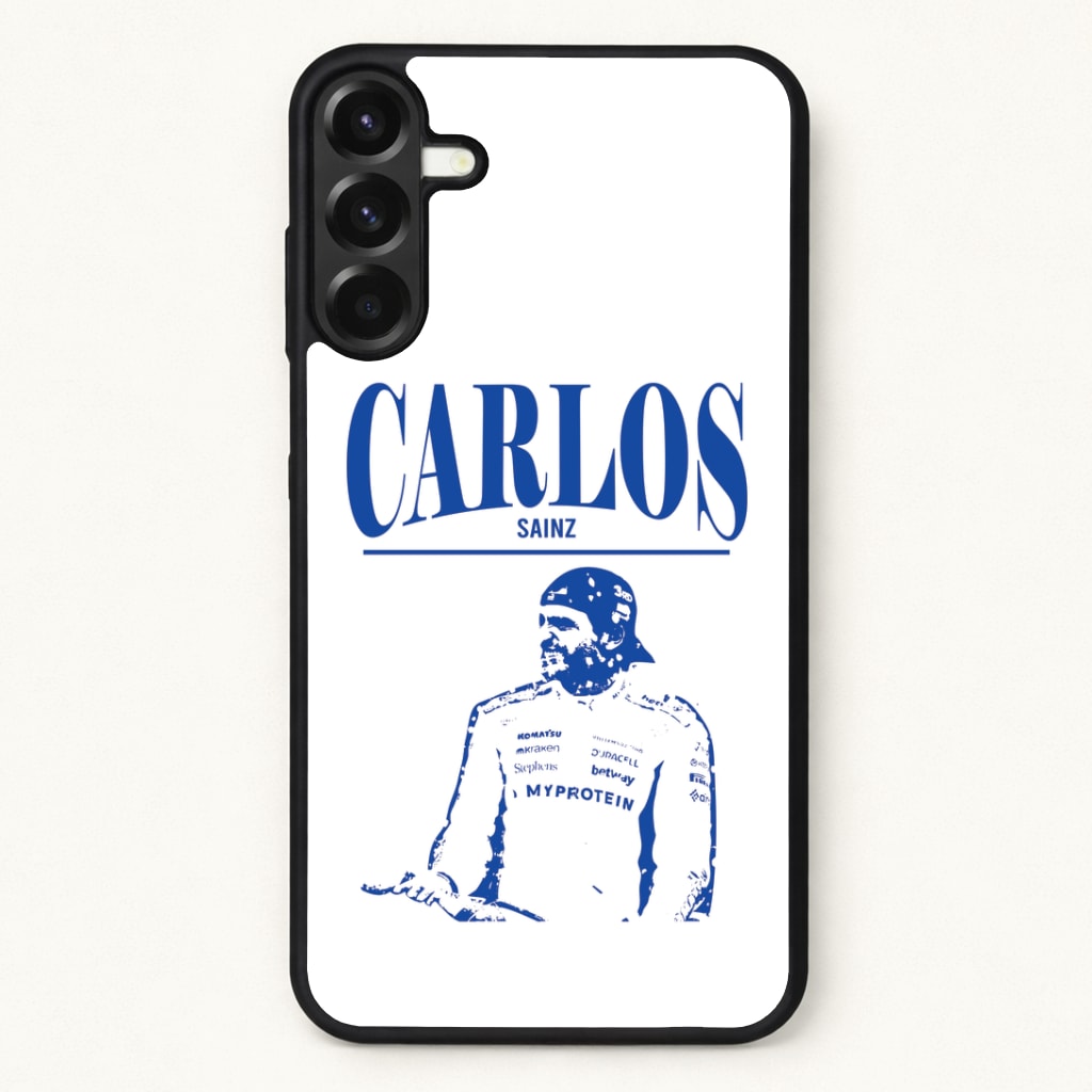 Carlos White And Blue Phone Case for Galaxy A17