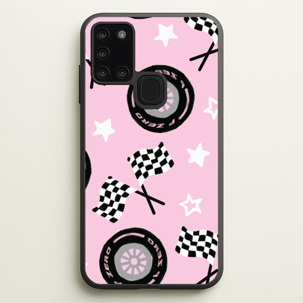 Racer Chic Pattern Phone Case - Galaxy A21s