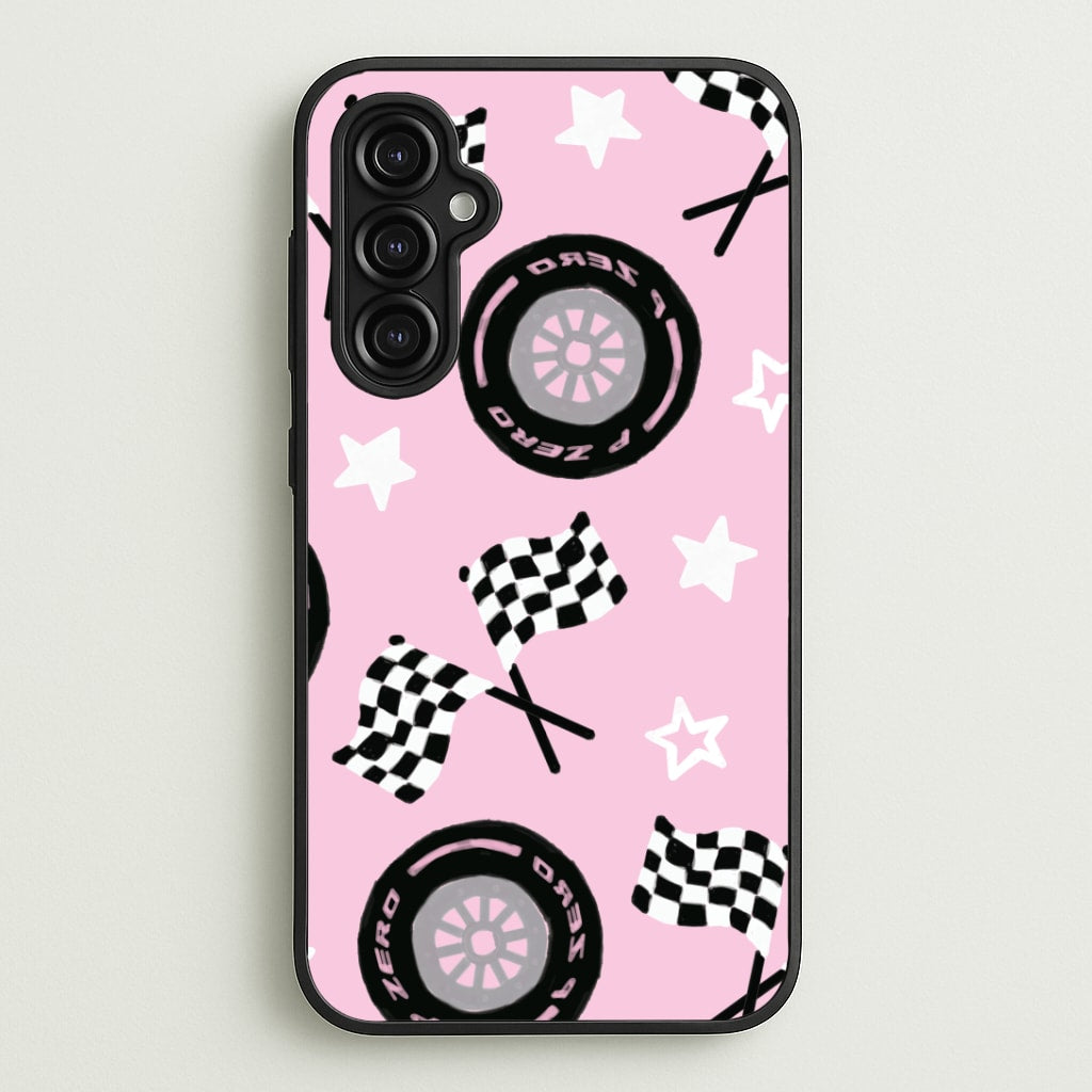 Racer Chic Pattern Phone Case - Galaxy A14