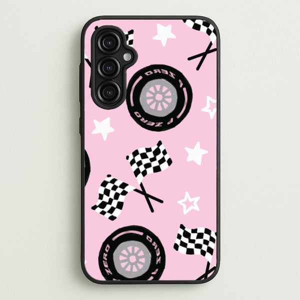 Racer Chic Pattern Phone Case - Galaxy A14