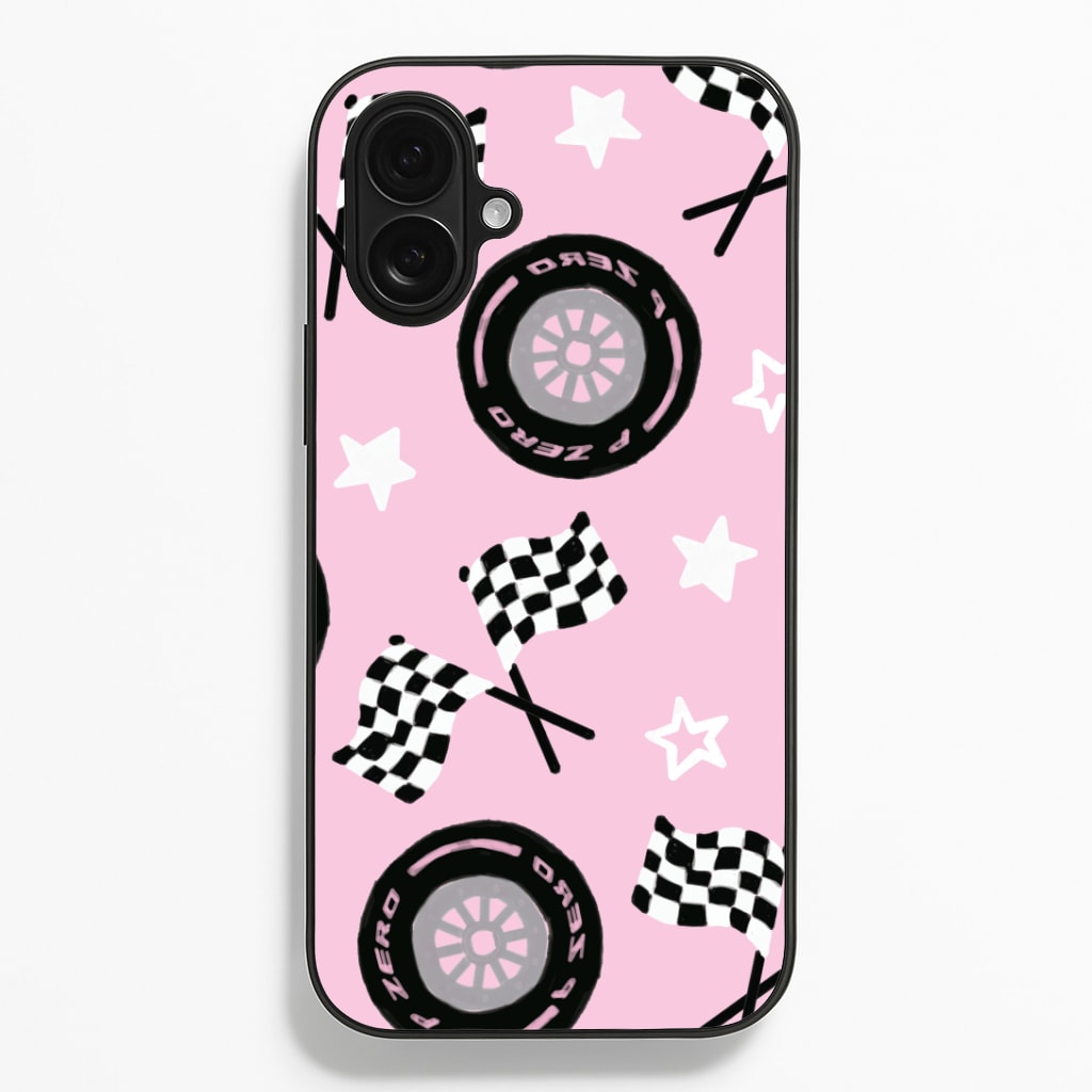 Racer Chic Pattern Phone Case - iPhone 16 Plus