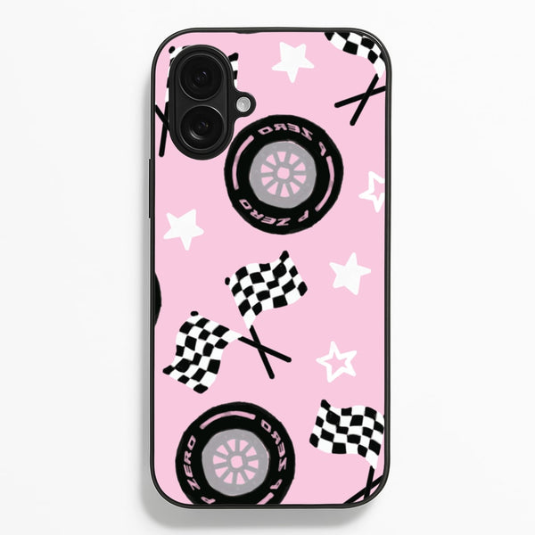 Racer Chic Pattern Phone Case - iPhone 16 Plus