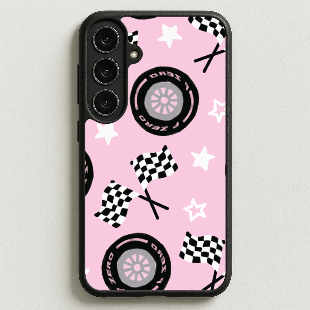Racer Chic Pattern Phone Case - Galaxy S25FE